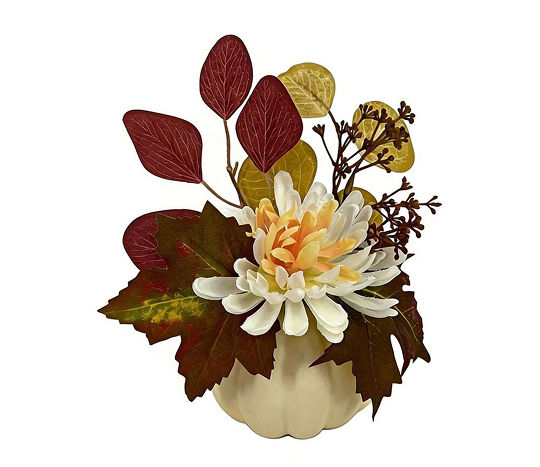 Harvest Cream Foam Artificial Pumpkin, 8x6x9 in, 3 ct